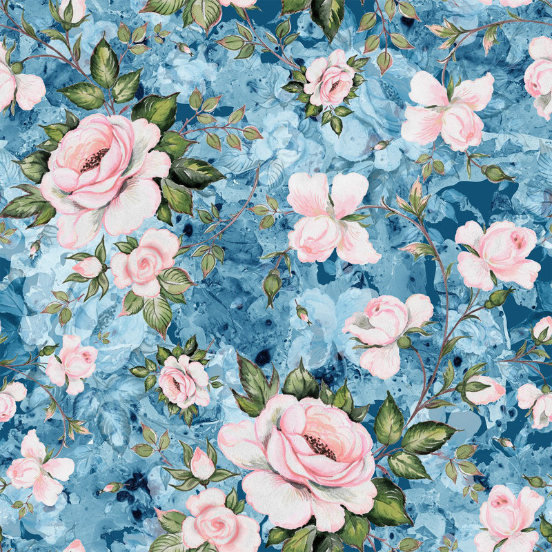 Floral Tile, 2.08' W x 10.42' L