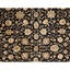 Tapis noir et ivoire de haute qualité noué à la main