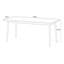 Table de salle à manger rectangulaire en bois massif brun noisette-1964759449