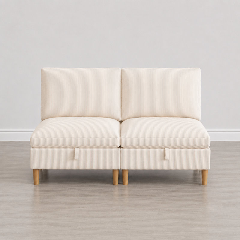  Canapé de rangement Shepardson, Beige