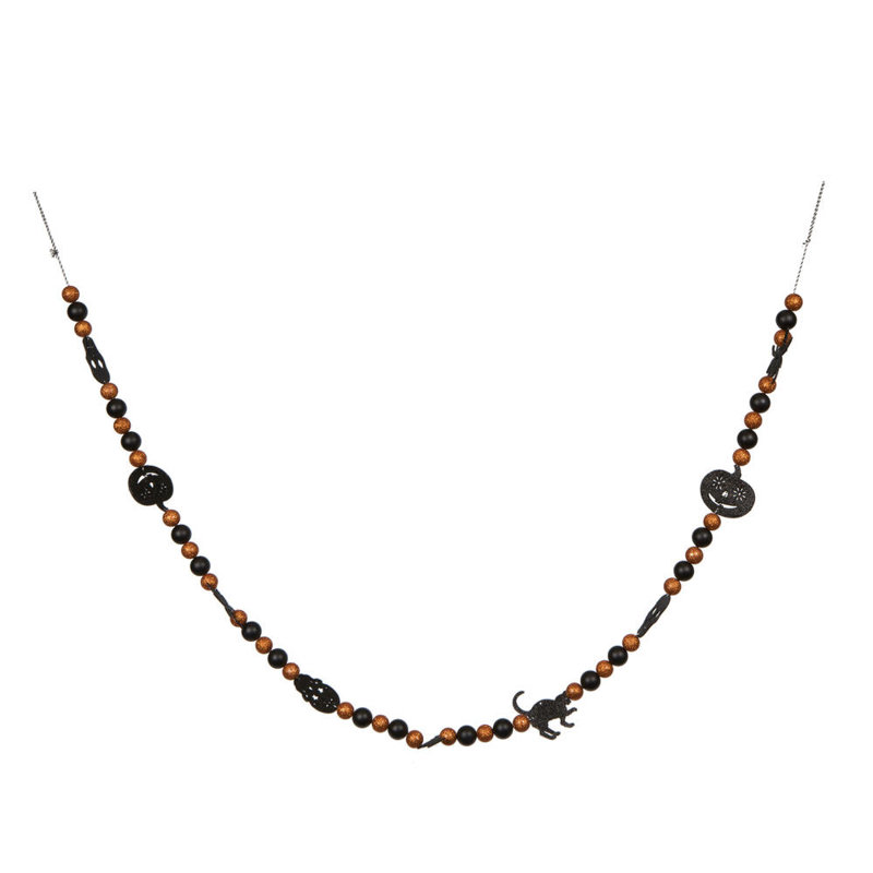 Guirlande 6 'orange et noire Halloween
