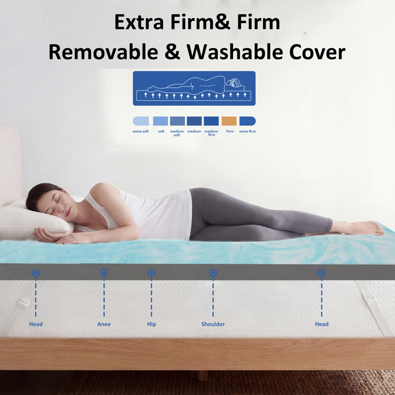 Memory Foam Mattress Topper, 7cm, Kingsize (5')