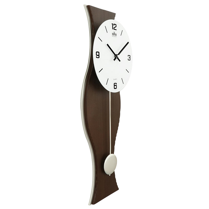Backus Wood Wall Clock, Dark Brown