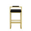 Tabouret de bar moderne à hauteur de comptoir en velours noir avec coussins rembourrés de mousse haute densité-1105587323-1105587320