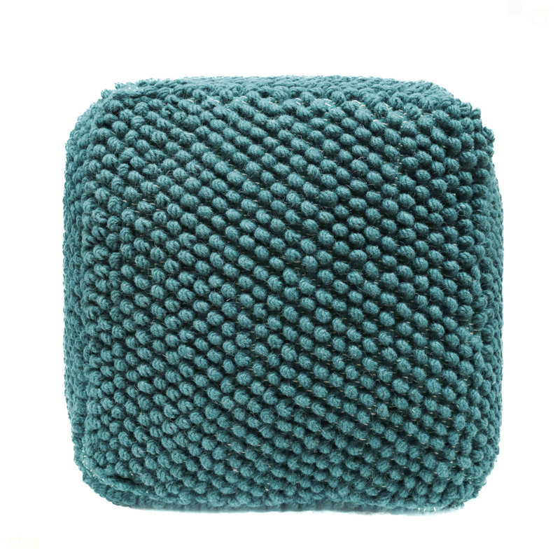 Pouf carré Stellar, bleu sarcelle, Sarcelle