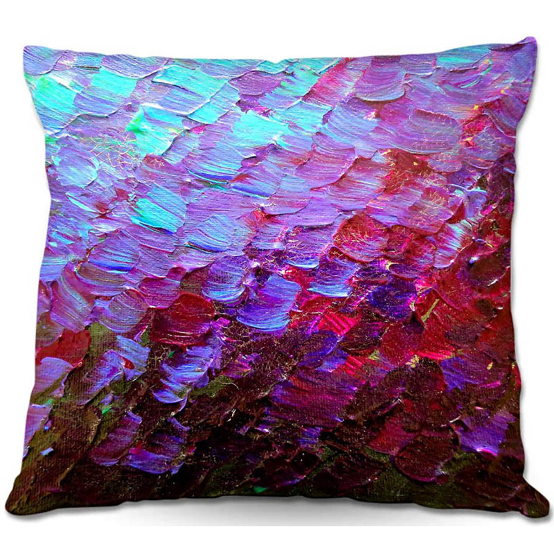 Housse de coussin et insert pour canapé fish, 20 po x 20 po, Bleu / Vert / Rose