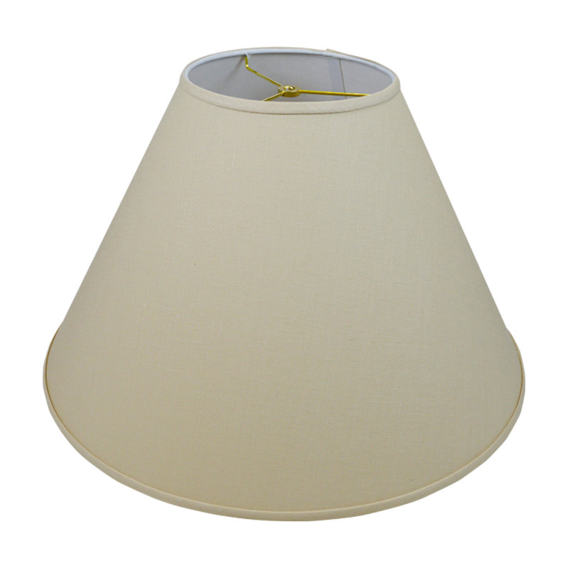 14.25" H X 24" W Empire Lamp Shade -  (Spider Attachment) In Designer Linen Natural