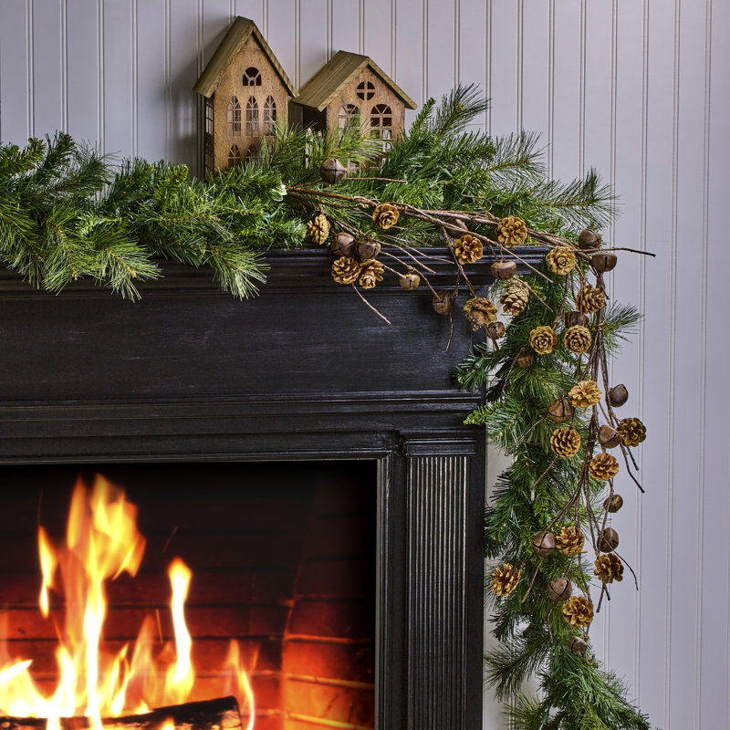 48" Rustic Bell Cone Garland