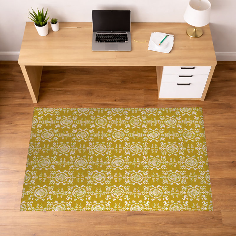 Tapis de bureau léger Jackie, Doré, L 72 po x P 48 po