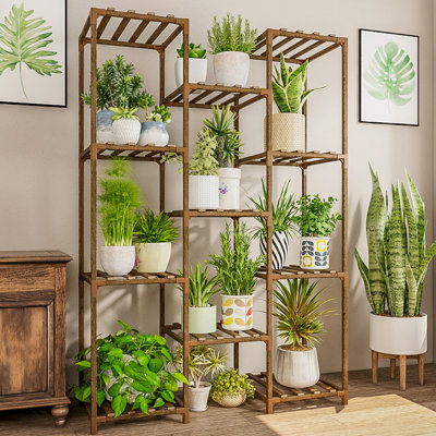 Support à plantes à 11 niveaux pour la verdure intérieure et extérieure