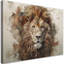 Lion Animal - No Frame Print on Canvas-629991520