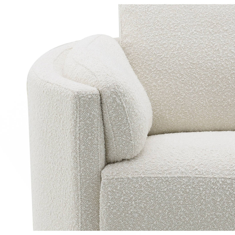 Fauteuil inclinable oscillant Sagen Beige Boucle, Beige Boucle