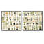 Weymouth - Ensemble de 2 collages carrés botaniques abstraits-101861459-101861465