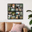 Cadre de montage mural à 16 fentes intégrées décalées, cadre en PVC noir mat une pièce pour photos instantanées 4 x 6, noir-129753333