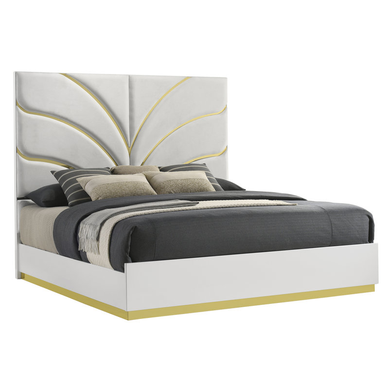 Grand lit Giovanni, blanc, Queen
