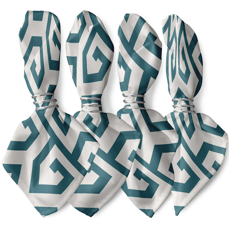 Ensemble de serviettes 4 pièces, L 18 po x L 18 po, Aigue-marine