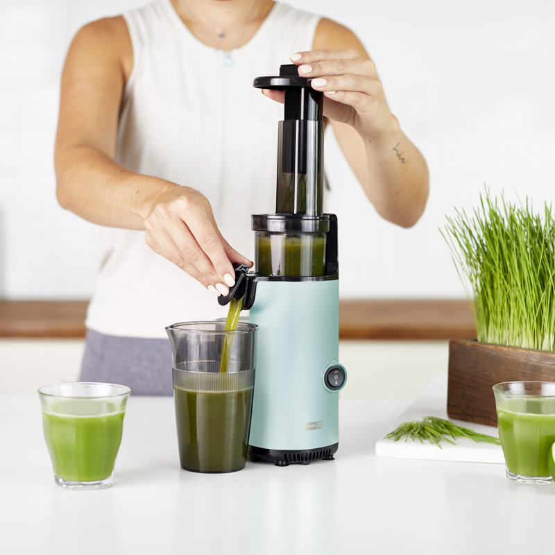 Dash Compact Cold Press Power Juicer, Aqua