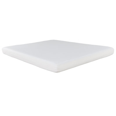6 po Matelas ferme en mousse viscoélastique imprégnée de gel pour lit double, blanc