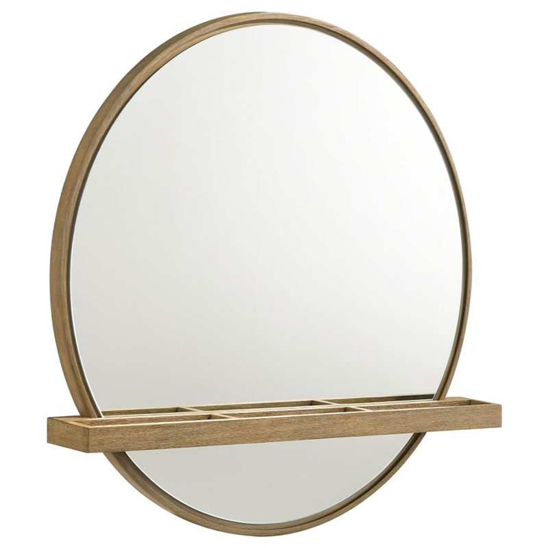Fayea Flat Wall Mirror with Shelves