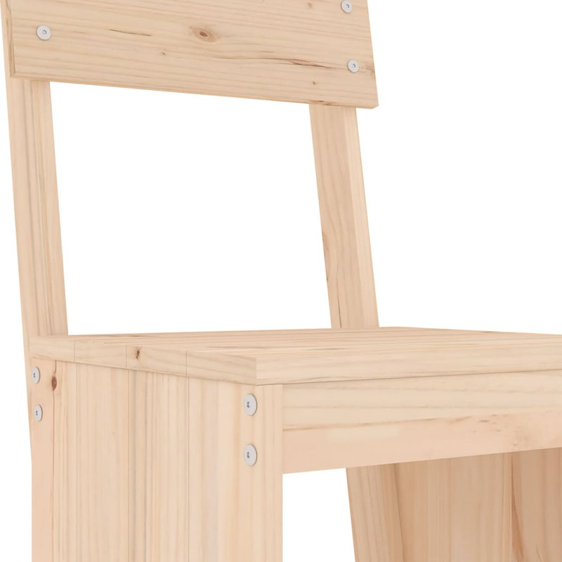 Avital Brayden Studio Bar Set with Wood Frame and Solid Wood Outer Material, Brown
