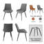 Chaise rembourrée en similicuir Josman avec pieds en acier -23872857-52703546