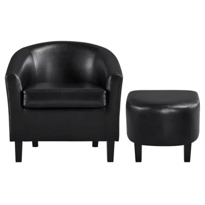 Faux Leather Accent Chair