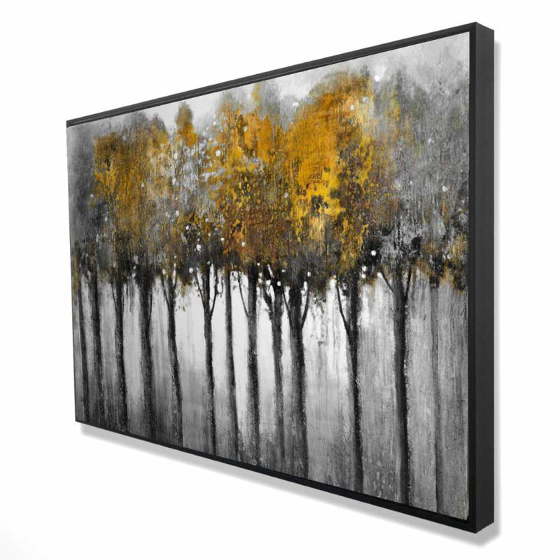 Illuminated Forest - Framed Canvas Landscape for Home Decor, 37.25" H x 25.25" W