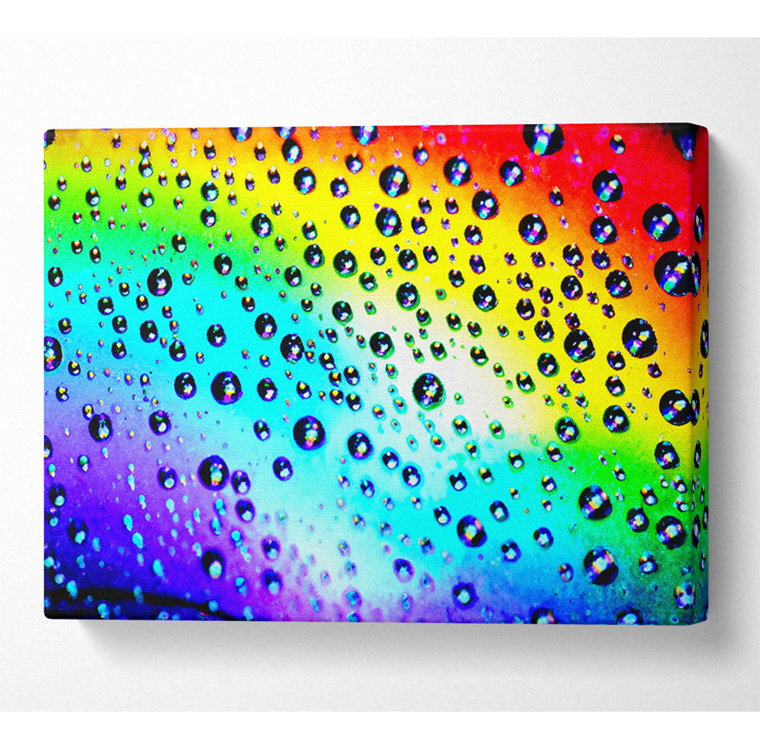 Regenbogen Regentropfen - Kunstdrucke auf Leinwand