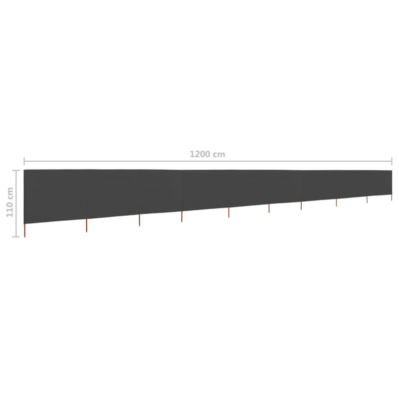 Vallee Symple Stuff Black Fabric Side Wall for Gazebo