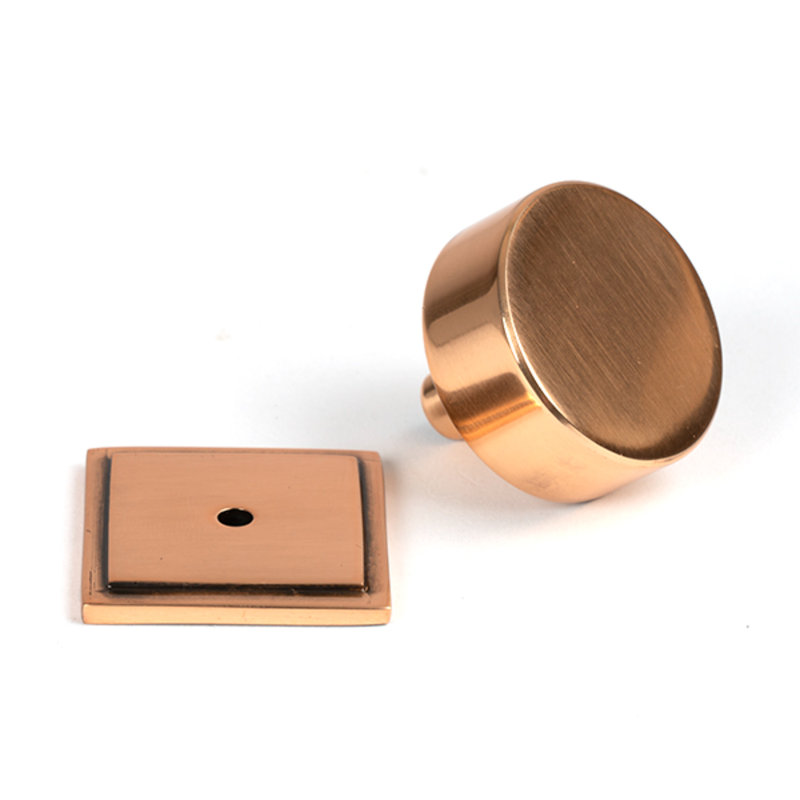 38mm Square Knob, Polished Bronze