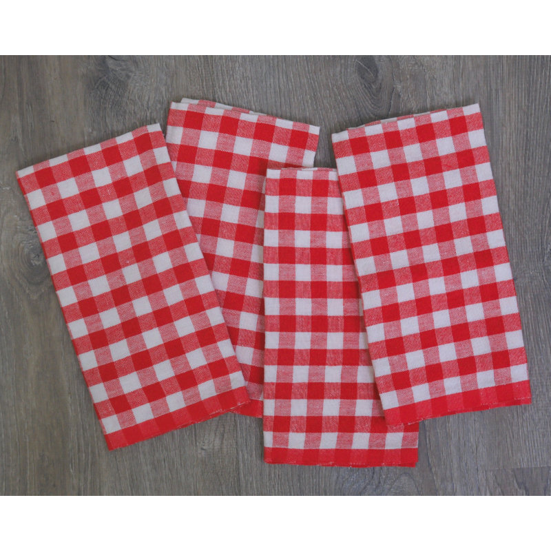 Alessandro Linen Square Napkins, Tomato