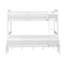 Lit superposé simple sur lit double avec garde-corps, fil blanc brossé, bois, sans fondation, finition de chambre sécuritaire, sommier tapissier, solution pour dormir-1606542162-1606542163
