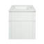 Meuble-lavabo mural 36 po avec lavabo simple en céramique, 2 tiroirs et rangement basculant, blanc