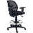 Traditional Backed Adjustable Height Ergonomic Lab Stool with Footring Wheels