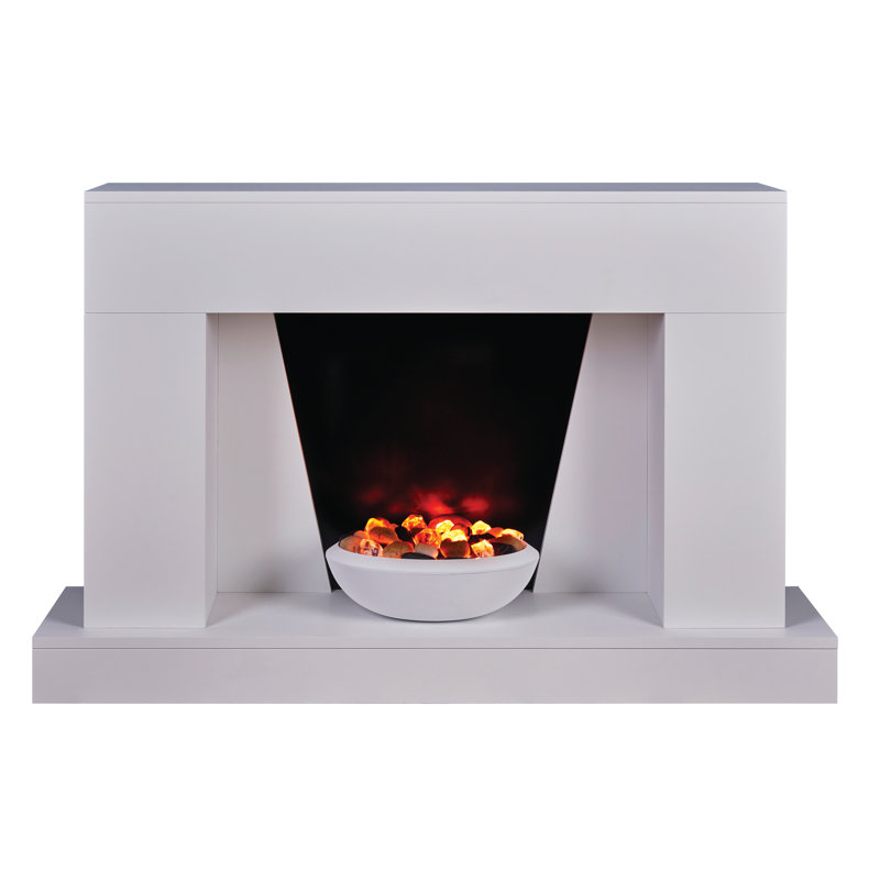 Kimberley Suncrest 130cm W White Electric Fireplace