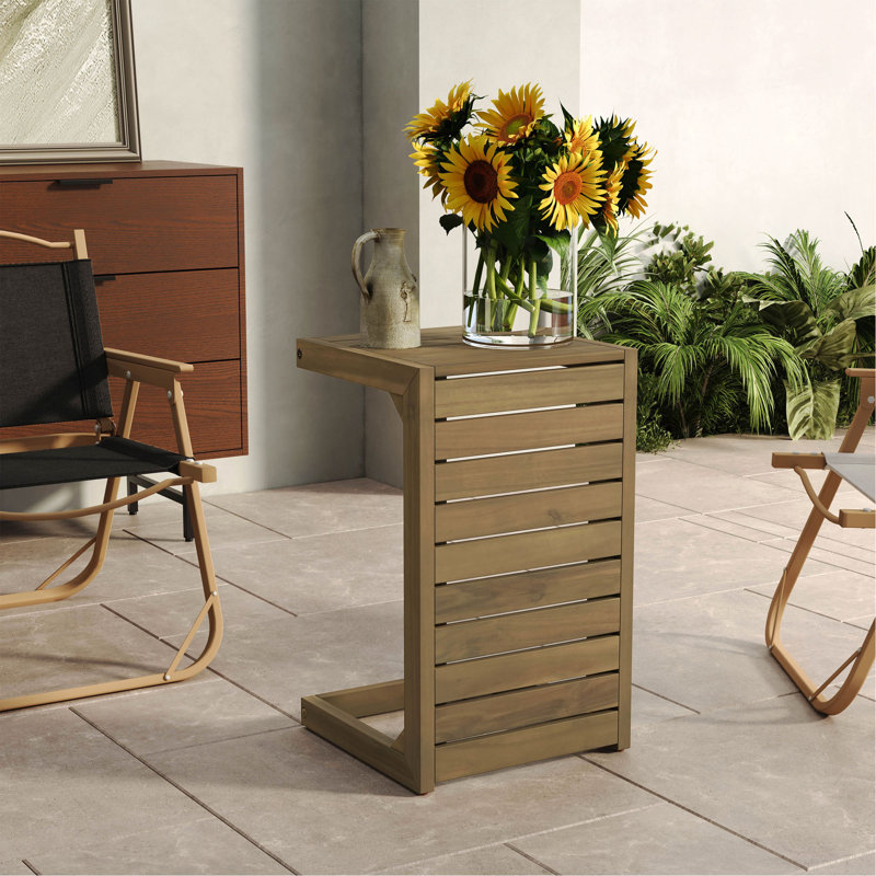 Table de bout en C brun