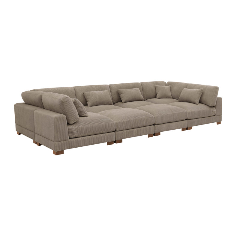 Chrisley Modular Corduroy Sectional, Camel Corduroy