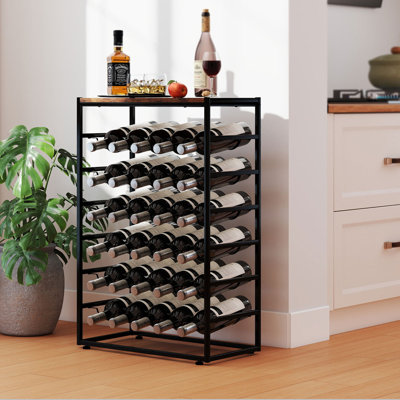 Multi-tiered Wine Bottle Rack Brown