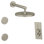 LineaBox Vertical Round Shower System with 2-Way Diverter, 8-Inch Rain Shower Head and Two Body Sprays, Valve Included