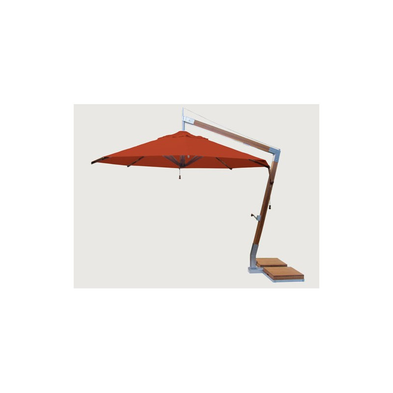 Sidewind 138'' W Cantilever Umbrella, Terracotta