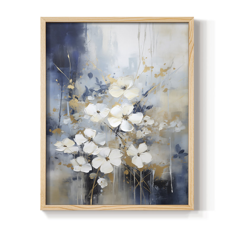 Reproduction encadrée FLORAL Series CCCCX - bois massif, H 15 po x l 12 po