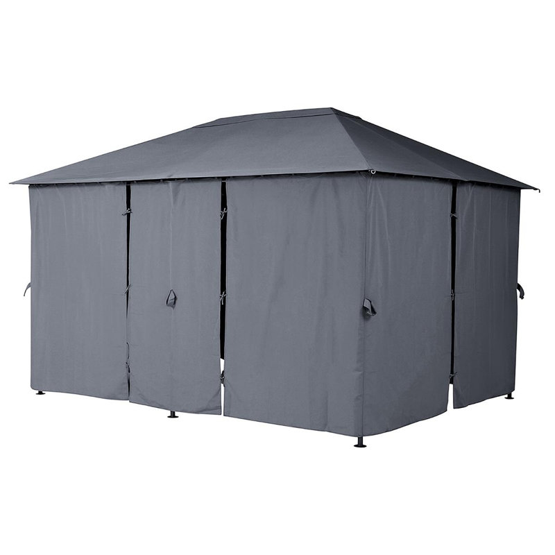 Padelsky 4m x 3m Steel Patio Gazebo, Slate