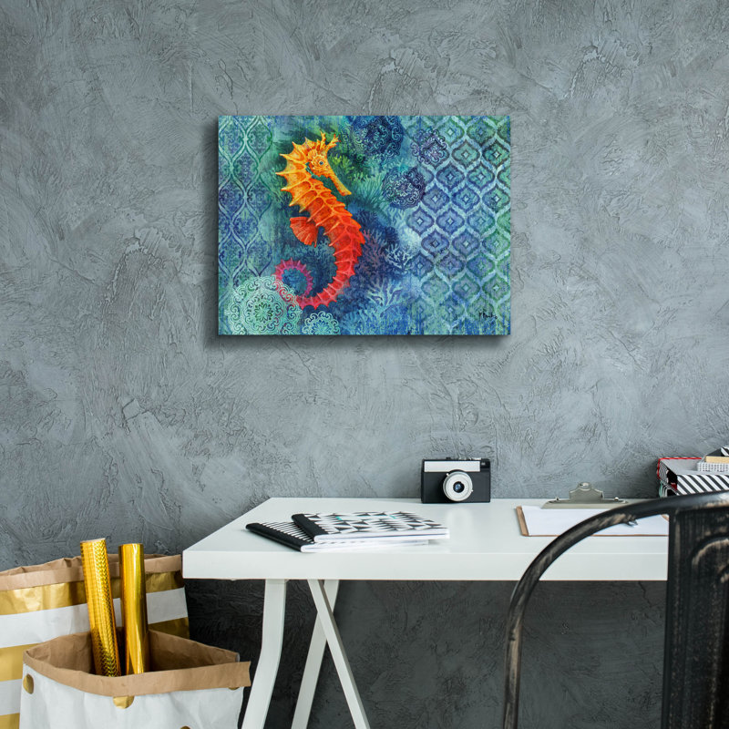 «Seahorse Batik» par Paul Brent, H 12 po x l 16 po