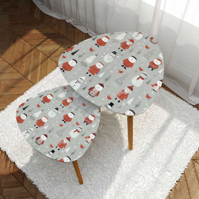Ensemble de 2 tables basses gigognes Triangle