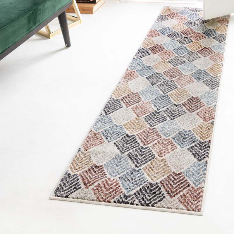 Tapis Everly Quinn Jera, Tapis de couloir 2 pi x 8 pi