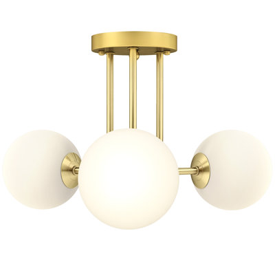 3 - Light Gold Tone Pendant