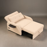 3-in-1 Pull Out Sofa Sleeper with Wing Tables & USB Charging - Multi-Functional Convertible Sofa Bed for Living Room & Guest Room