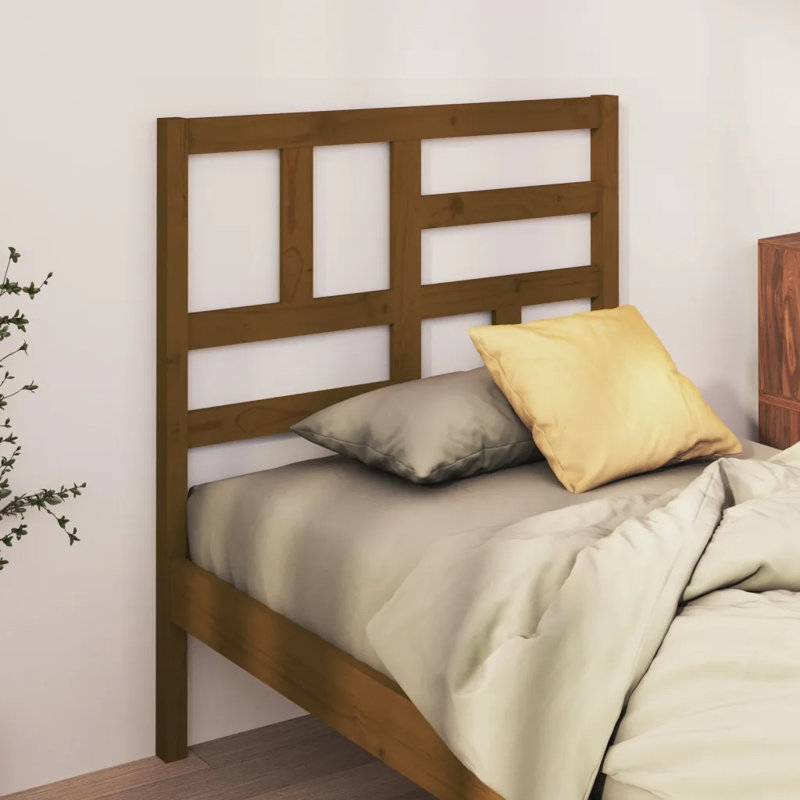 Menasha Single (3') Solid Wood Headboard, 106 x 104 cm, Brown