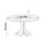 Table ronde multifonctionnelle brun foncé durable-1537834346