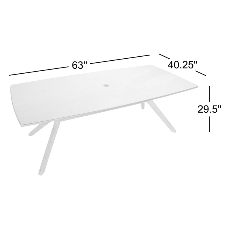 Table de salle à manger Amira, H 29,5 po x l 63 po x P 40 po